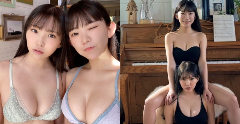 合法巨乳蘿莉「長澤茉里奈」揪妹妹一起爆乳　姊妹丼吃飽飽！