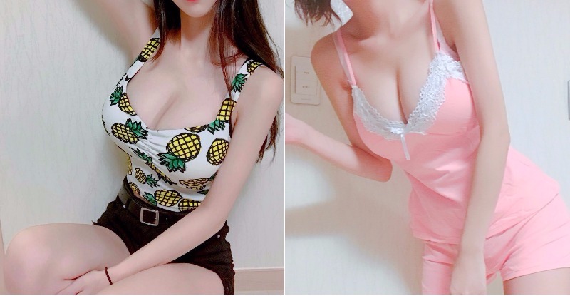 重量級導彈發威！正妹彎腰深V「完美乍現」猛照不斷，網嘆：擔心她重心不穩…