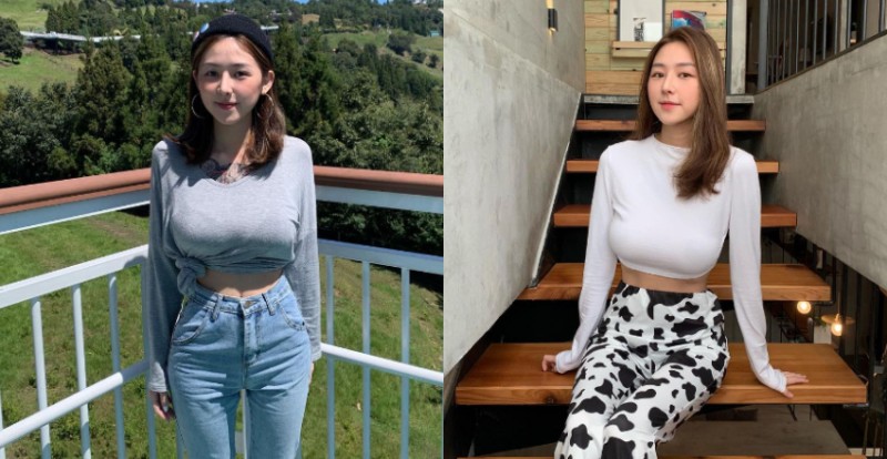 峰峰相連到天邊！網路瘋傳的巨乳妹「Joanne」身材真D好！