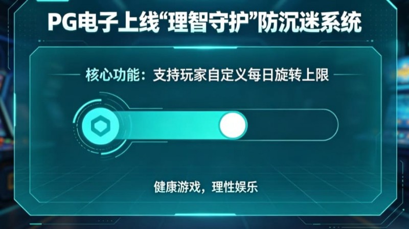 防沉迷功能：PG电子上线“理智守护”系统，支持玩家自定义每日旋转上限。